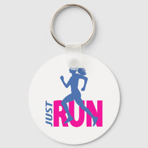 Running girl key ring