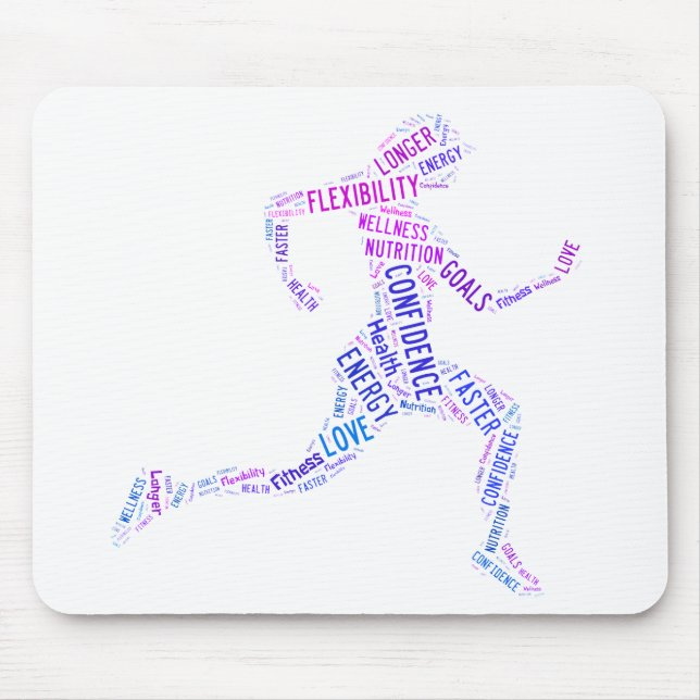 Running girl mouse pad (Front)