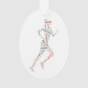 Running girl ornament
