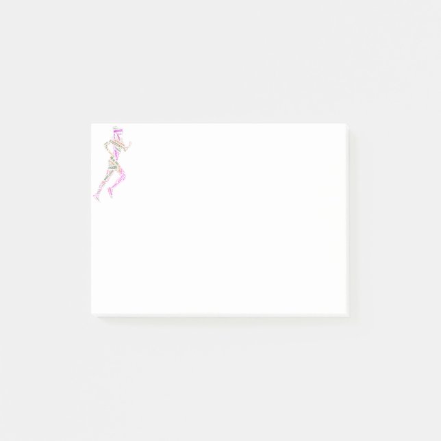 Running girl post-it notes (Front)