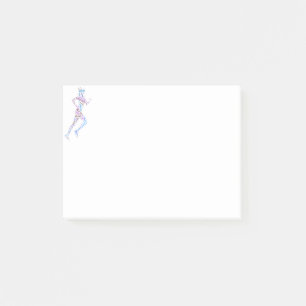Running girl post-it notes