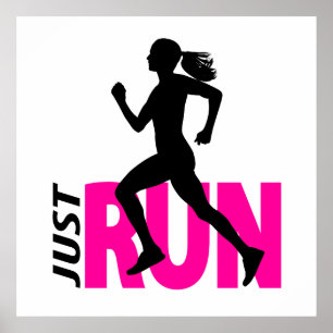 Running girl poster