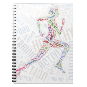 Running girl spiral notebook