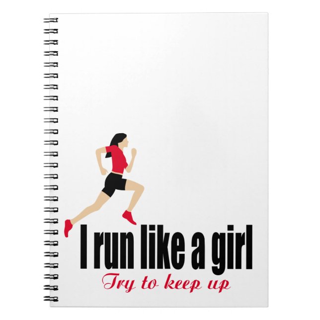Running girl spiral notebook (Front)