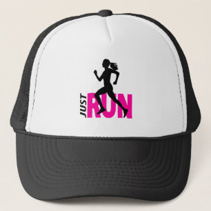 Running girl trucker hat