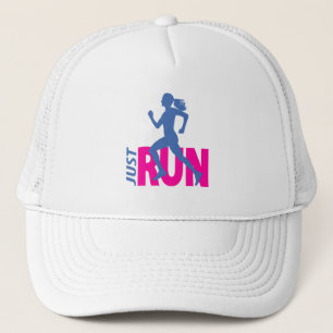 Running girl trucker hat