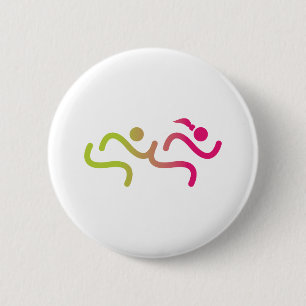 Running Girls Forever 6 Cm Round Badge