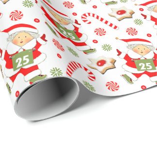 Running Girls Track and Field Wrapping Paper