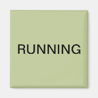 Running green dishwasher magnet
