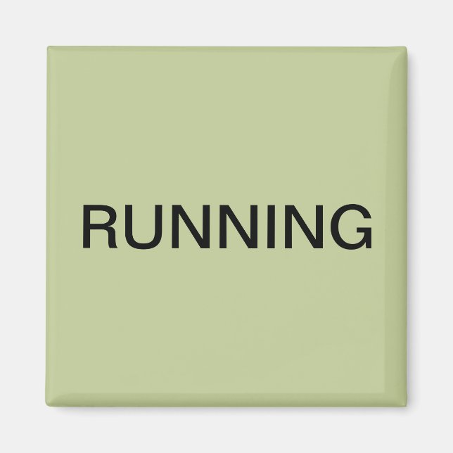 Running green dishwasher magnet (Front)