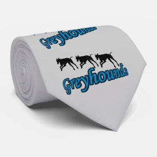 Running Greyhound Silhouettes Tie
