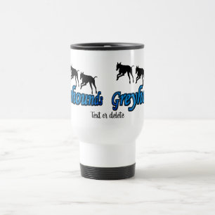 Running Greyhounds Dog Lover Personalized Travel Mug