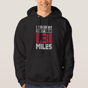 Running Half Marathon Runner 1 31 Miles Distressed Hoodie