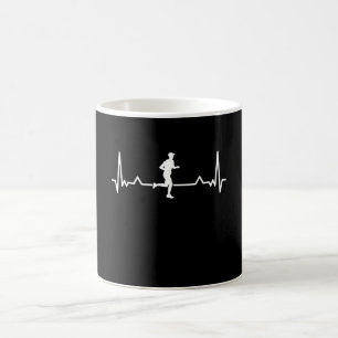 Running Heartbeat Line Funny Runner Gift Coffee Mug