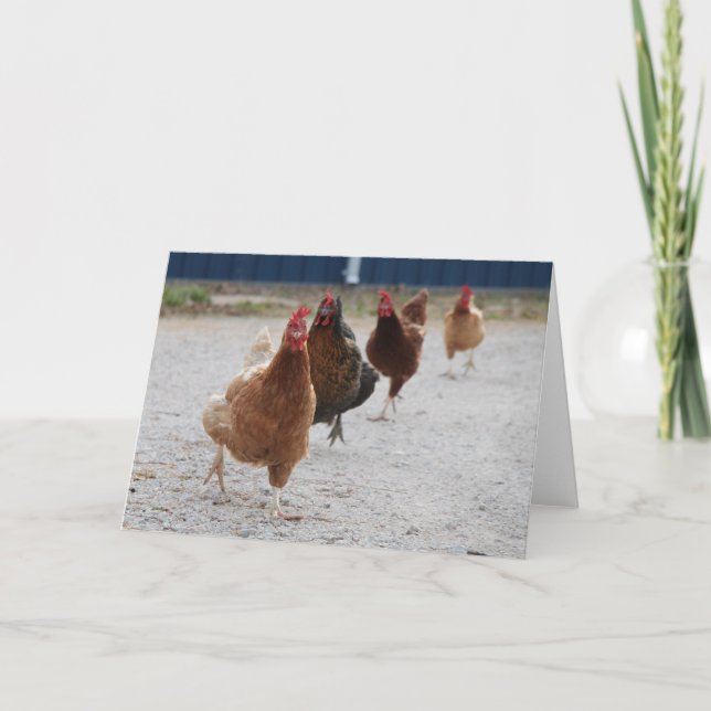 Running Hens Card (Front)