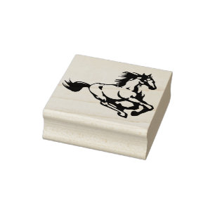 running horse art stamp