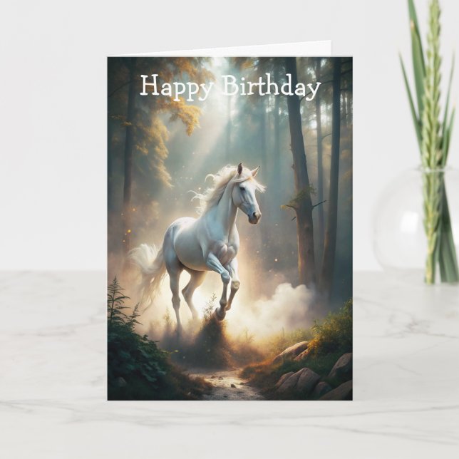Running Horse Birthday Card (Front)