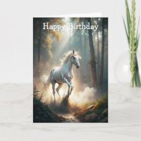 Running Horse Birthday Card