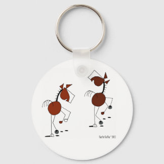 Running Horse Cartoon. Key Ring