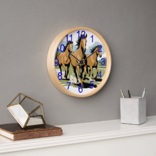 running horse clock