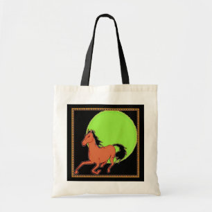 Running Horse in Black &White Tote Bag
