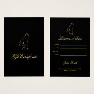 Running horse in gold colour