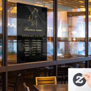 Running horse in gold colour