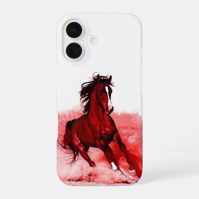 Running Horse iPhone 16 Case (Back)