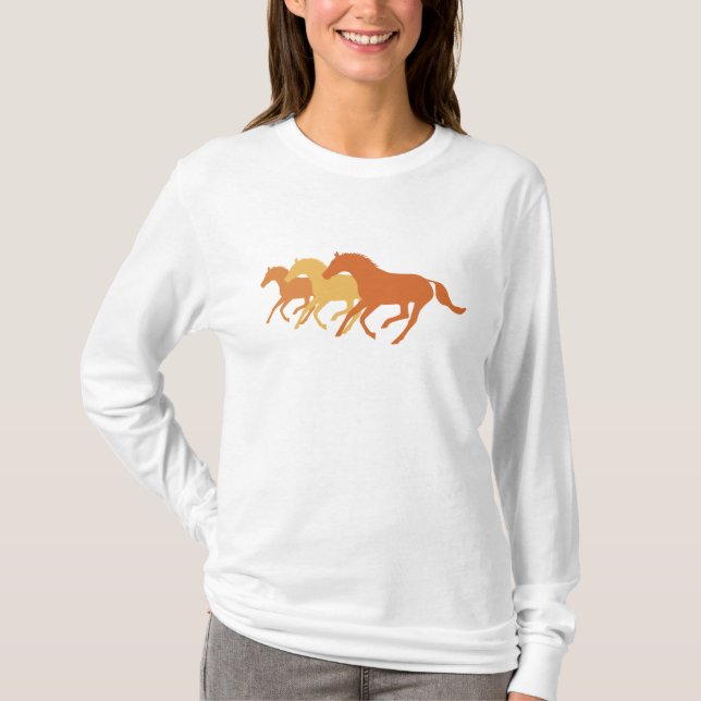 Running Horse (Orange) T-Shirt (Front)
