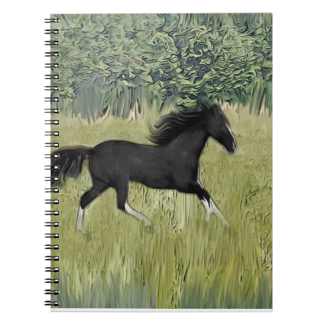 running horse painted notebook (Front)