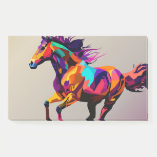 Running horse pop art post-it notes