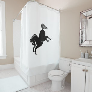 Running horse shower curtain