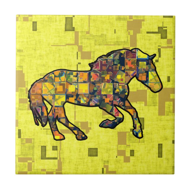 RUNNING HORSE SQUARED Tile (Front)
