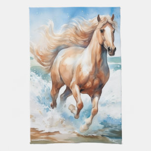Running Horse Tea Towel