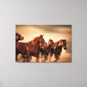 Running Horses Canvas Print
