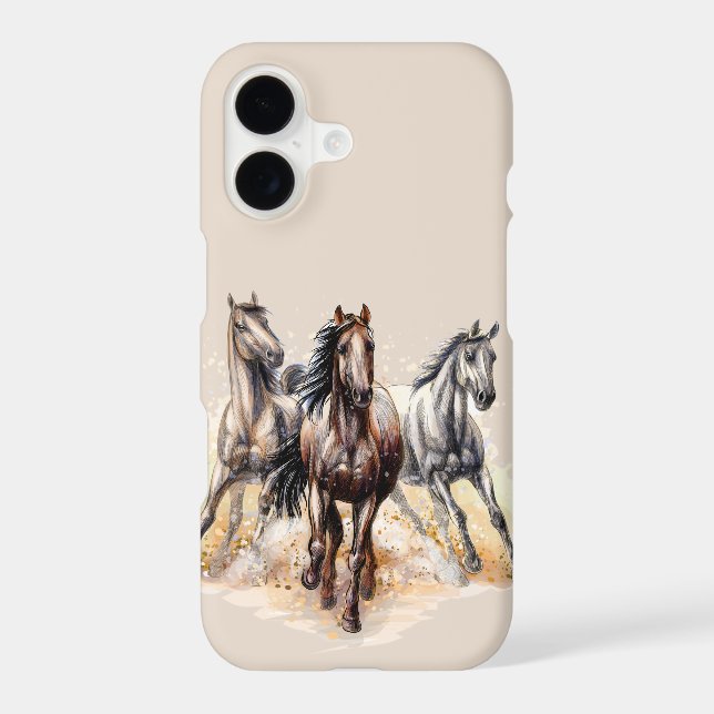 Running Horses iPhone Case (Back)