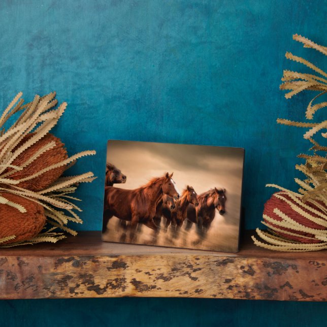 Running Horses Plaque (Side)
