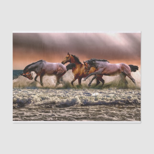 Running horses tissue paper (Front)