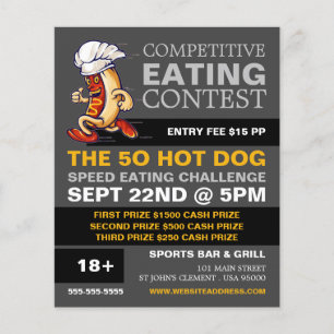 Running Hot Dog - Competitive/Speed Eating Contest Flyer