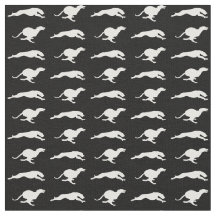 Running Hound At Night Fabric