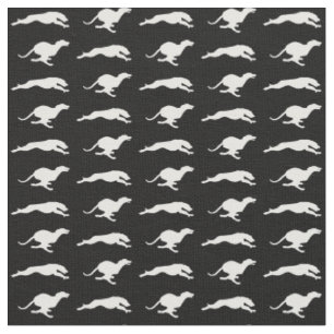 Running Hound At Night Fabric