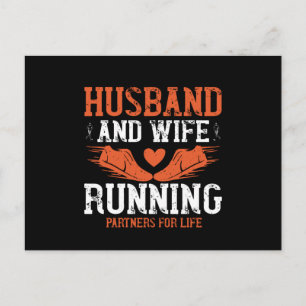 Running - Husband and wife running Postcard