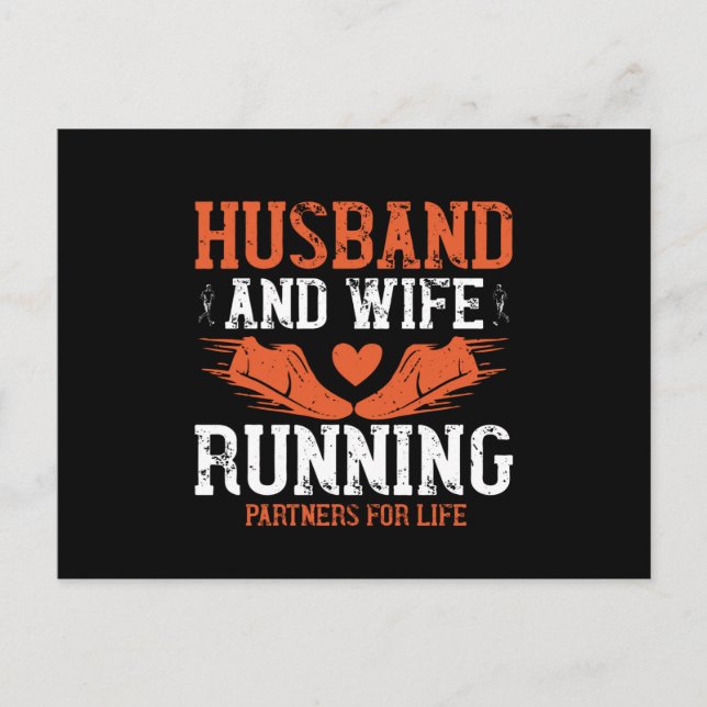 Running - Husband and wife running Postcard (Front)