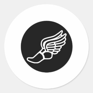 Running Icon Classic Round Sticker