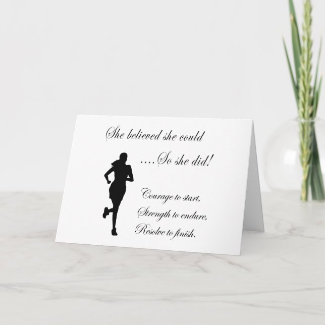 Running Inspirational Quote Card (Front)