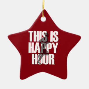 Running Is Happy Hour Ceramic Tree Decoration