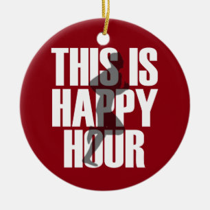 Running Is Happy Hour Ceramic Tree Decoration