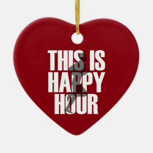 Running Is Happy Hour Ceramic Tree Decoration