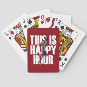 Running Is Happy Hour Playing Cards