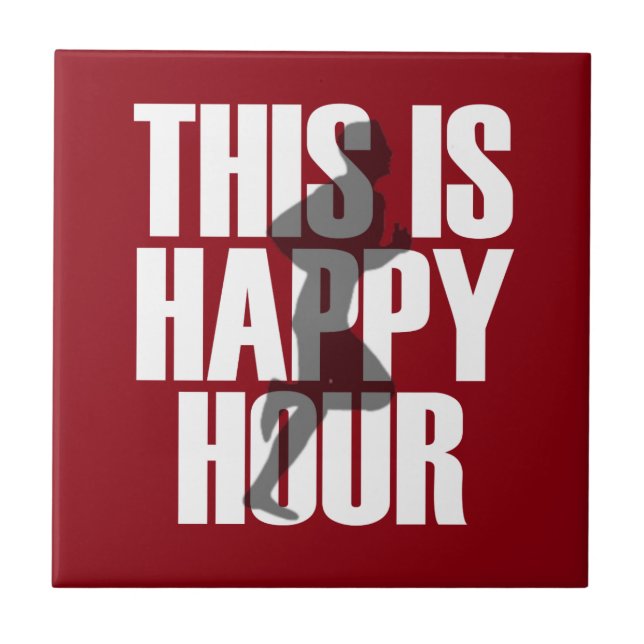 Running Is Happy Hour Tile (Front)